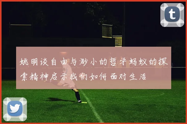 姚明谈自由与渺小的哲学蚂蚁的探索精神启示我们如何面对生活